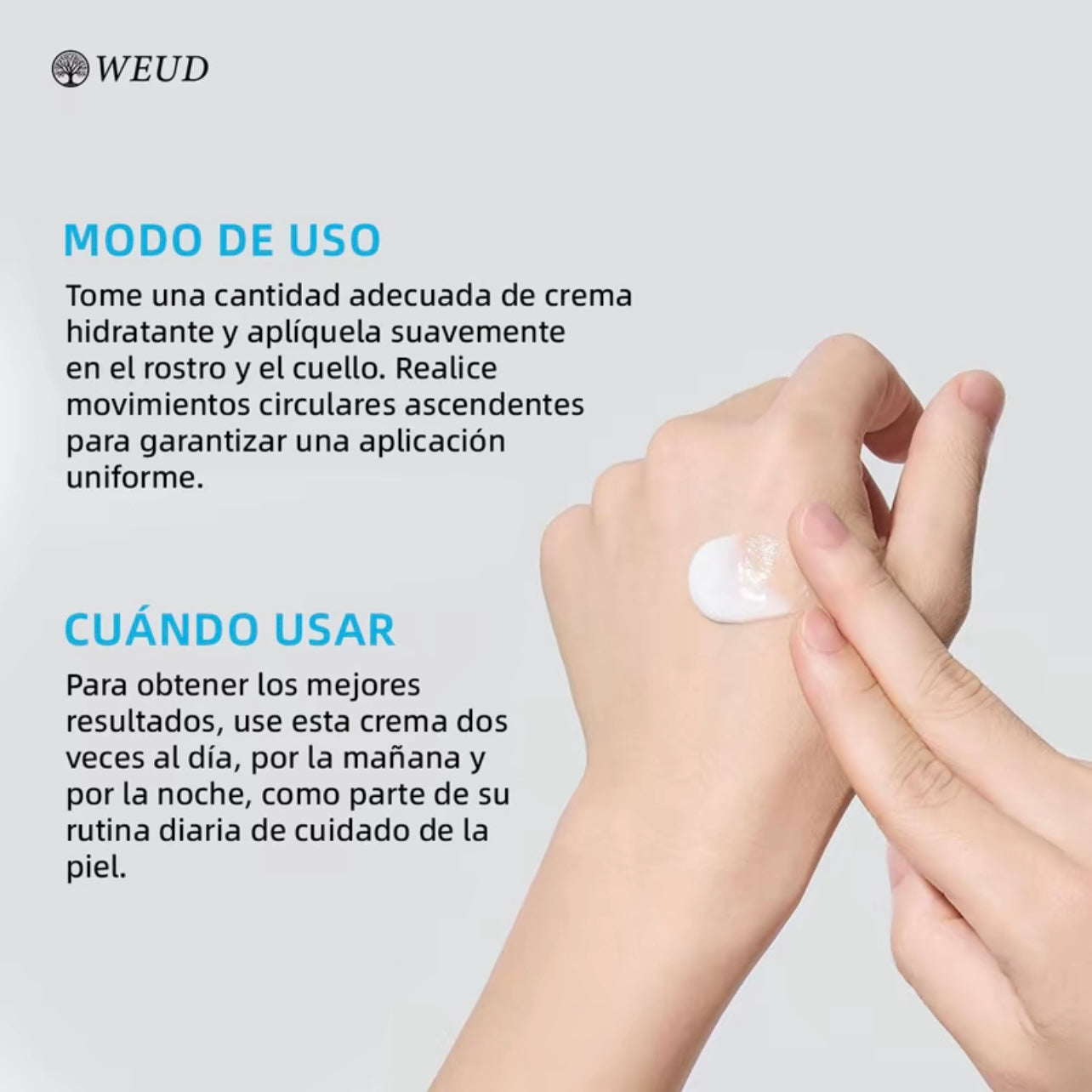 WEUD Crema Coreana con Colágeno, Niacinamida, Centella Asiática y Ácido Hialurónico 100 G