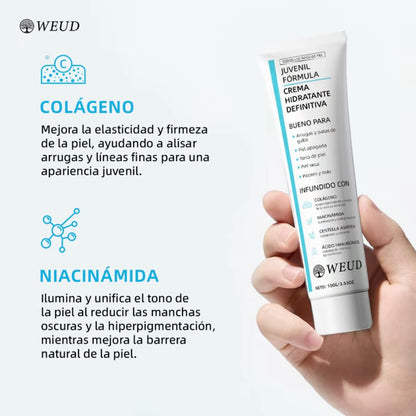 WEUD Crema Coreana con Colágeno, Niacinamida, Centella Asiática y Ácido Hialurónico 100 G