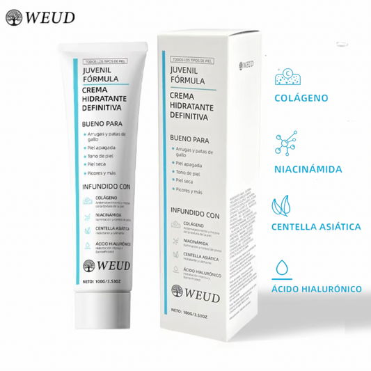 WEUD Crema Coreana con Colágeno, Niacinamida, Centella Asiática y Ácido Hialurónico 100 G